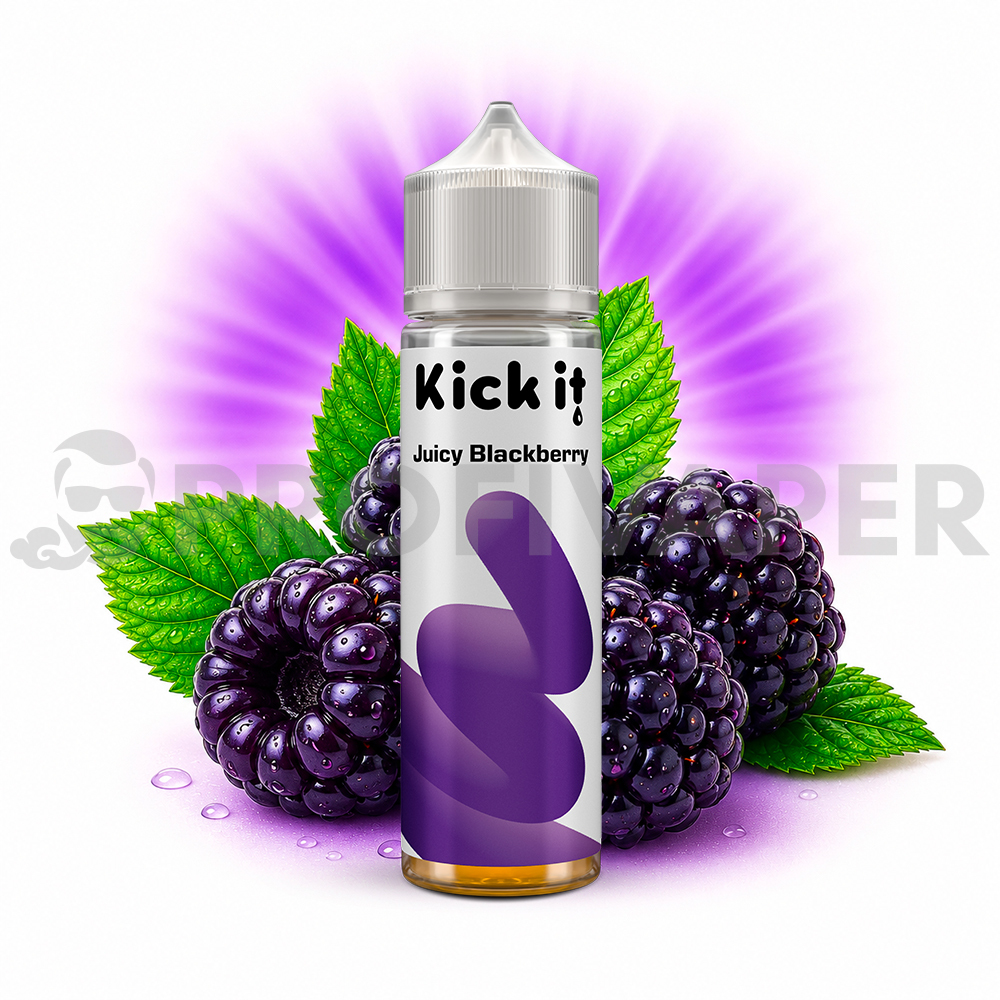 Kickit Šťavnatá černica (Juicy Blackberry) - Shake and Vape