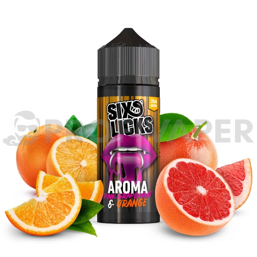 Six Licks Grapefruit, pomeranč (Pink Grapefruit Orange) Shake and