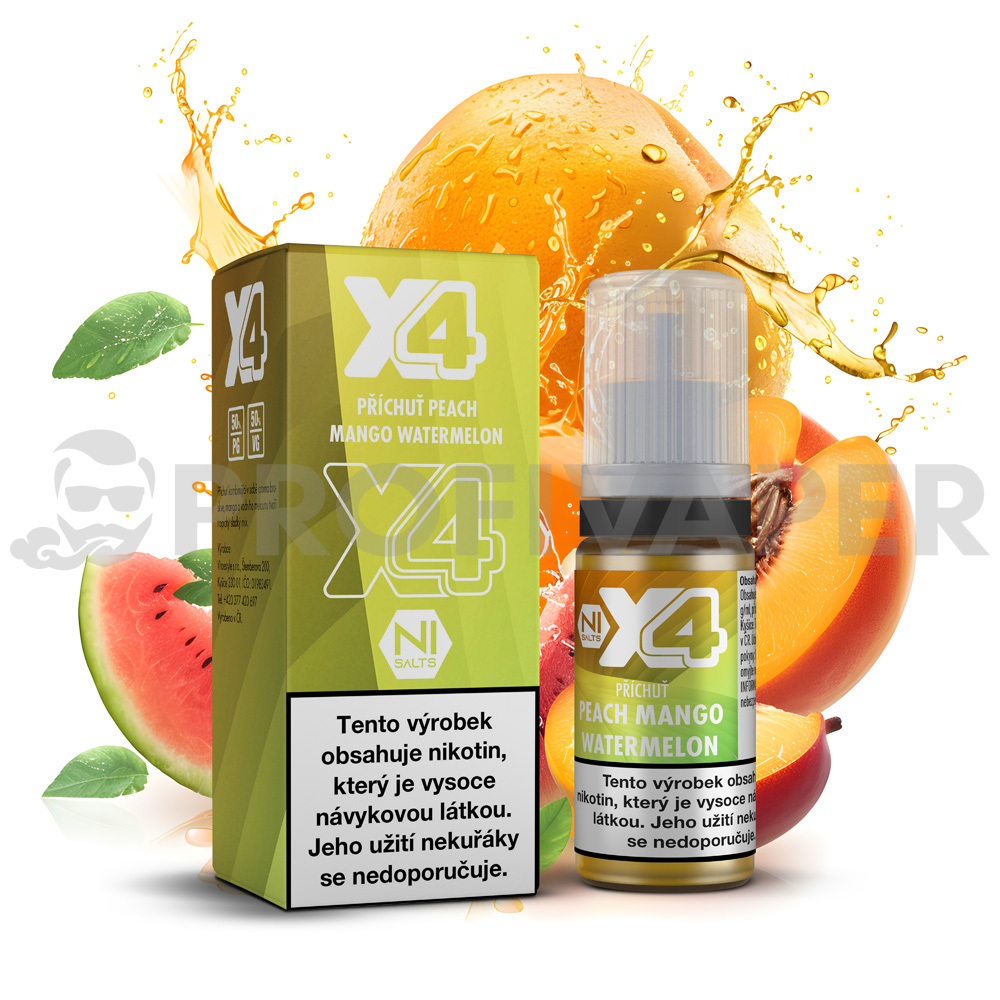 X4 Bar Juice - Broskev, mango a meloun (Peach Mango Watermelon)