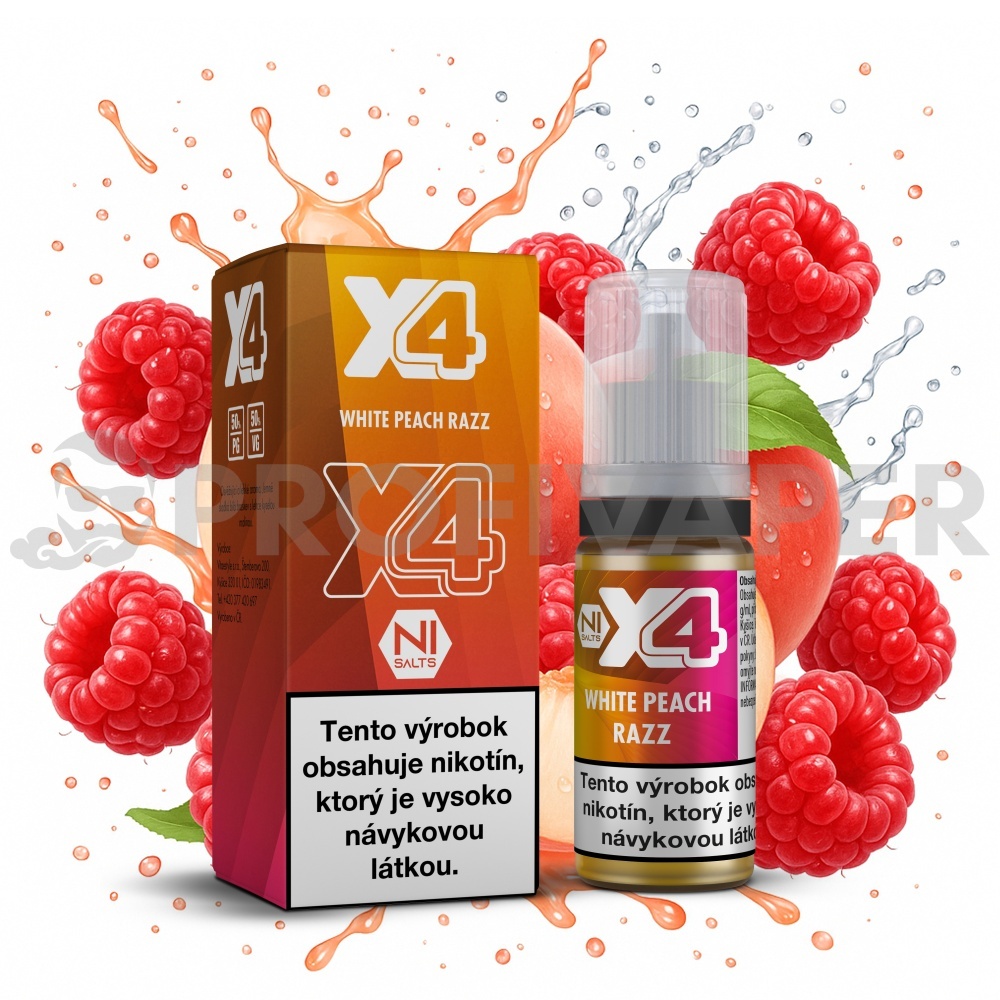 X4 Bar Juice - Broskyňa a malina (White Peach Razz)